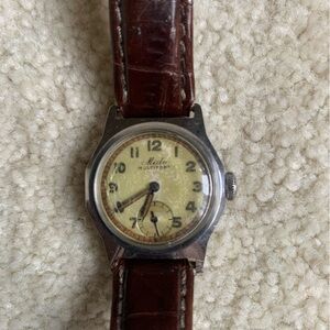 Vintage Swiss  WW2 1940’s Mido Multifort Military wind-up mens watch